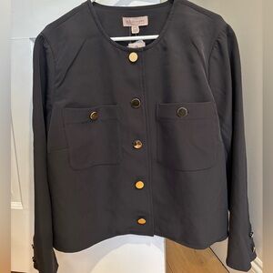 Philosophy Black Jacket with Gold Buttons